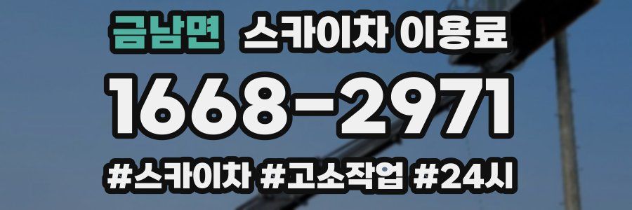 금남면 스카이차 이용료