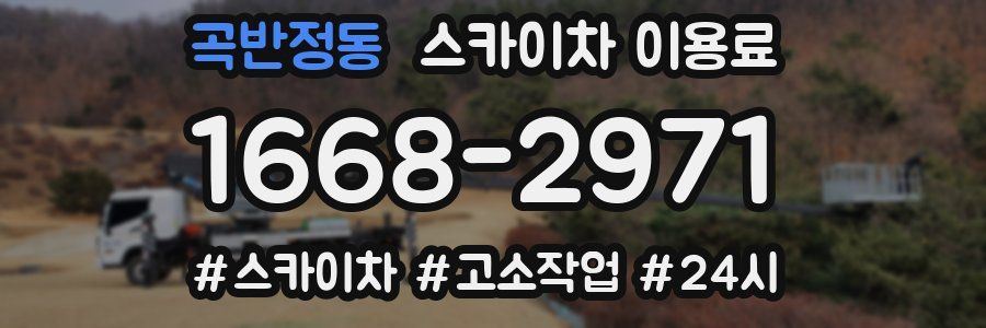 곡반정동 스카이차 이용료