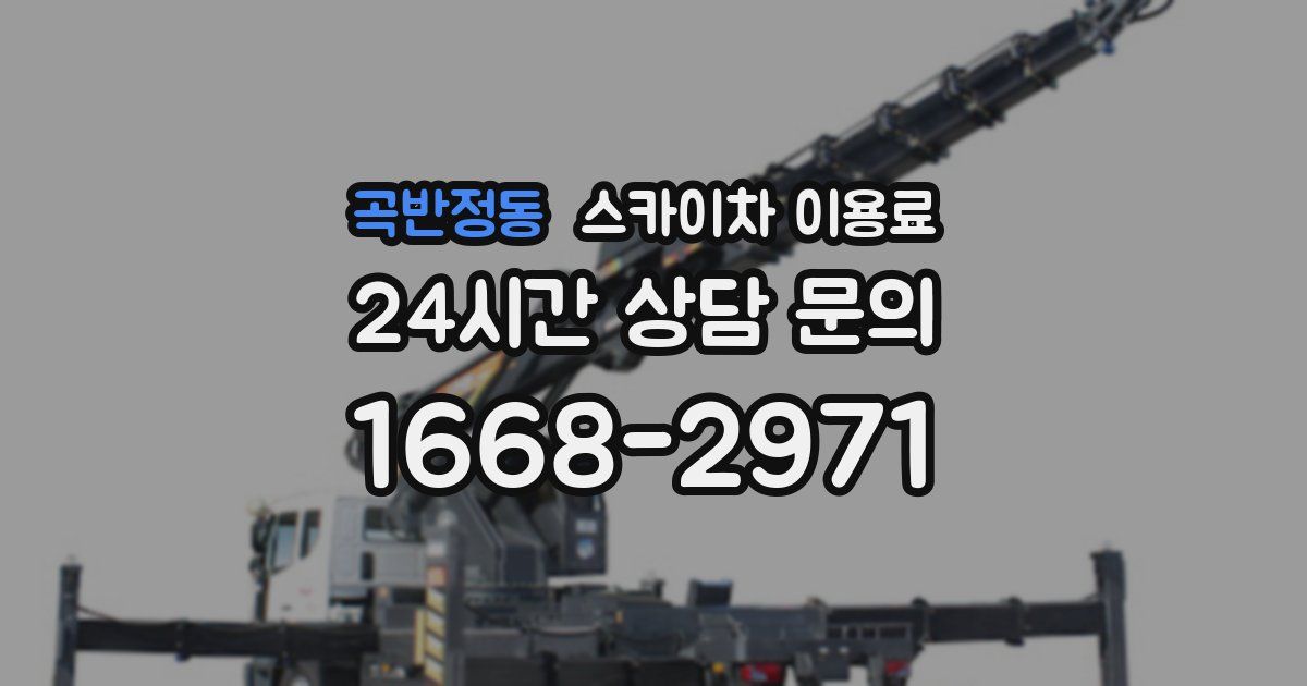 곡반정동 스카이차 이용료