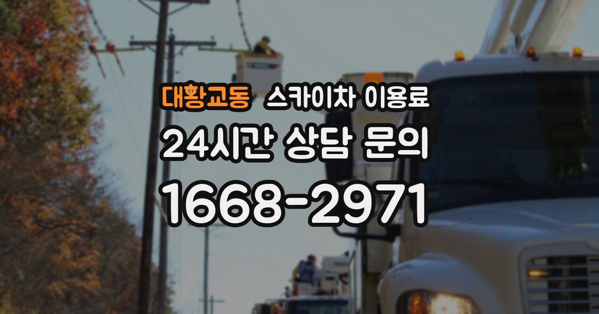 대황교동 스카이차 이용료