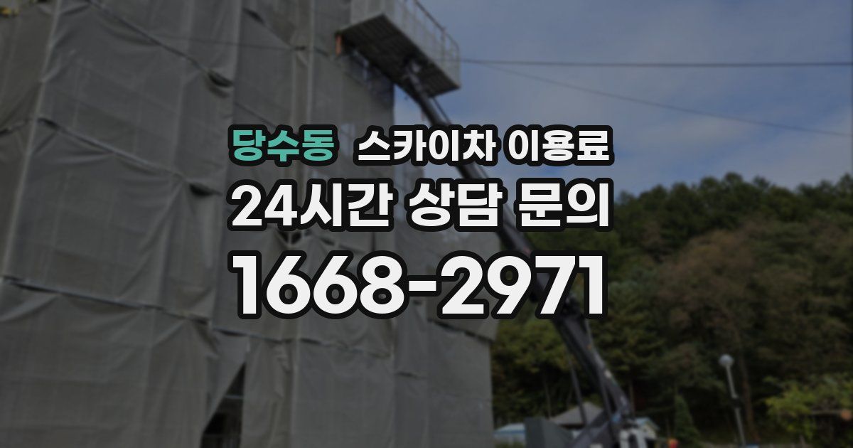 당수동 스카이차 이용료