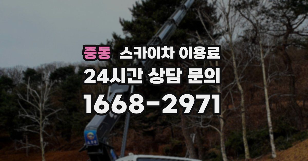 중동 스카이차 이용료