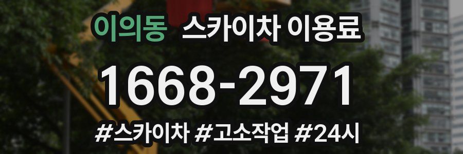 이의동 스카이차 이용료