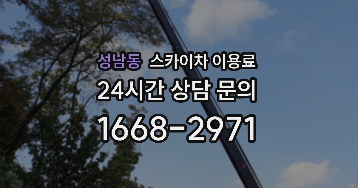 성남동 스카이차 이용료