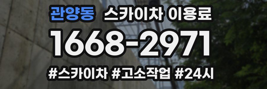 관양동 스카이차 이용료