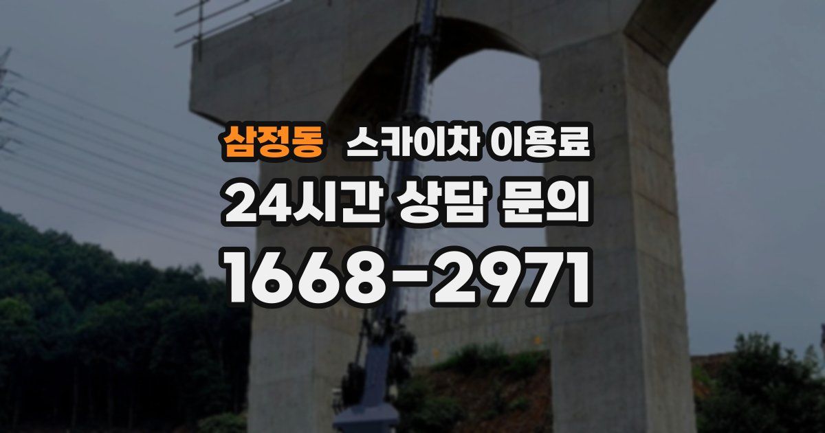 삼정동 스카이차 이용료