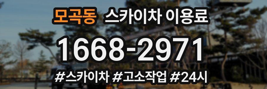 모곡동 스카이차 이용료