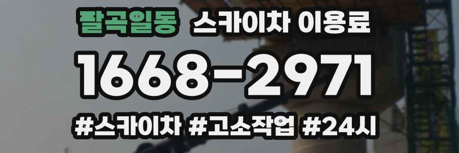 팔곡일동 스카이차 이용료