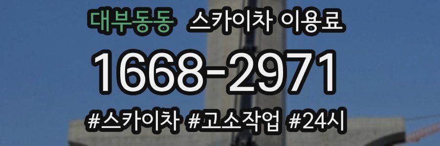 대부동동 스카이차 이용료