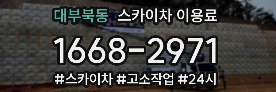 대부북동 스카이차 이용료
