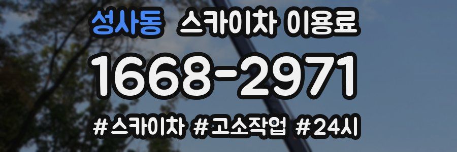 성사동 스카이차 이용료