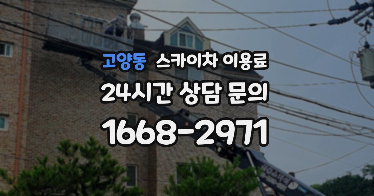 고양동 스카이차 이용료