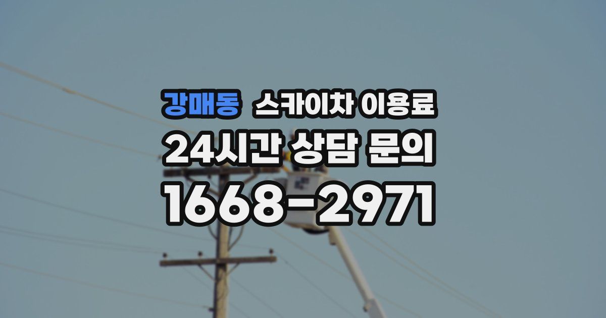 강매동 스카이차 이용료