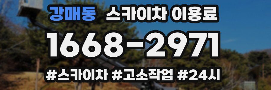 강매동 스카이차 이용료