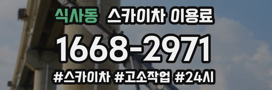식사동 스카이차 이용료
