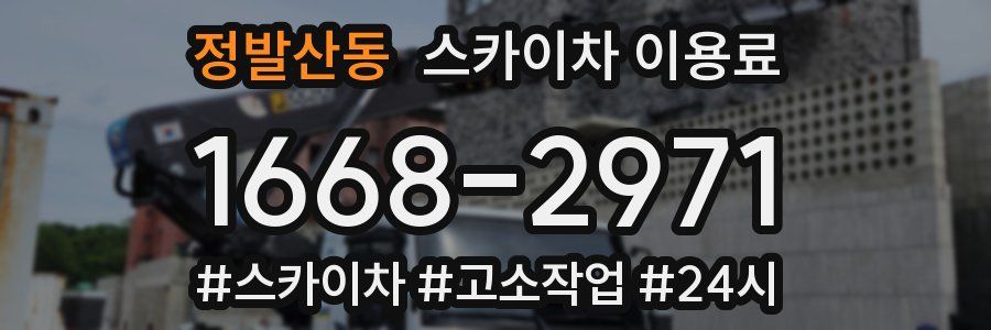 정발산동 스카이차 이용료