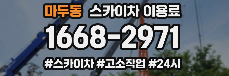 마두동 스카이차 이용료