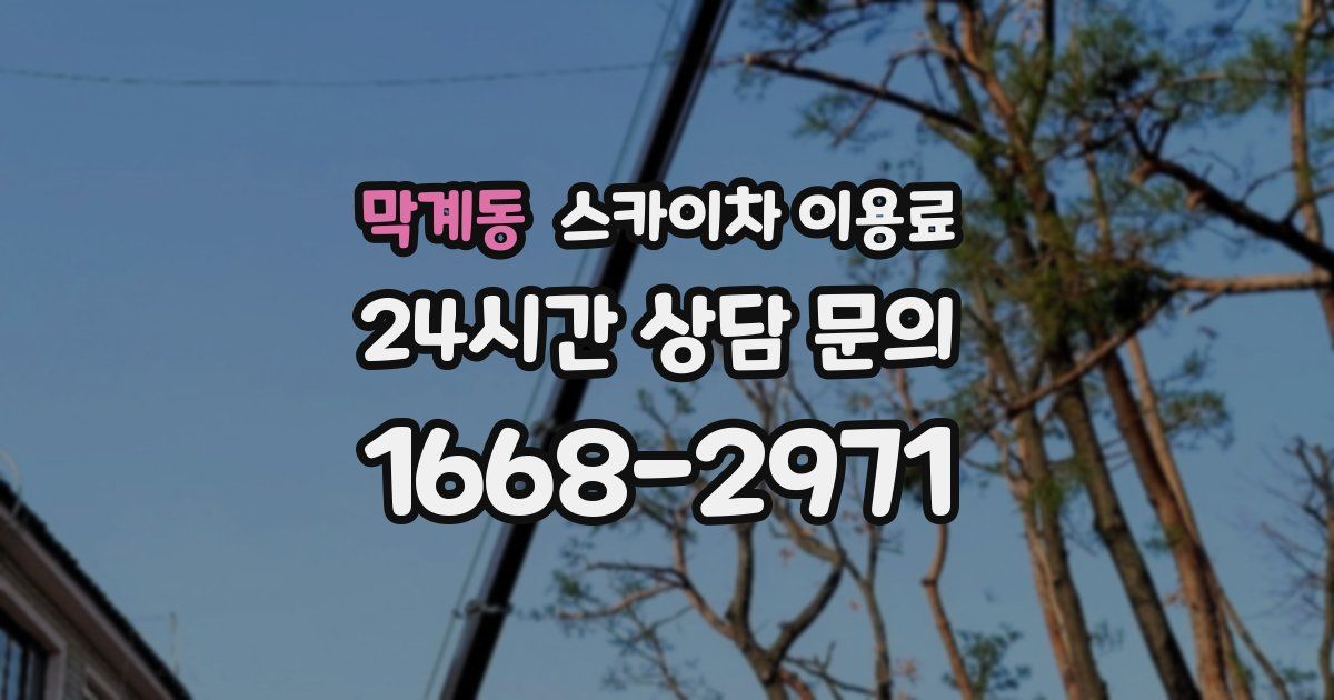 막계동 스카이차 이용료