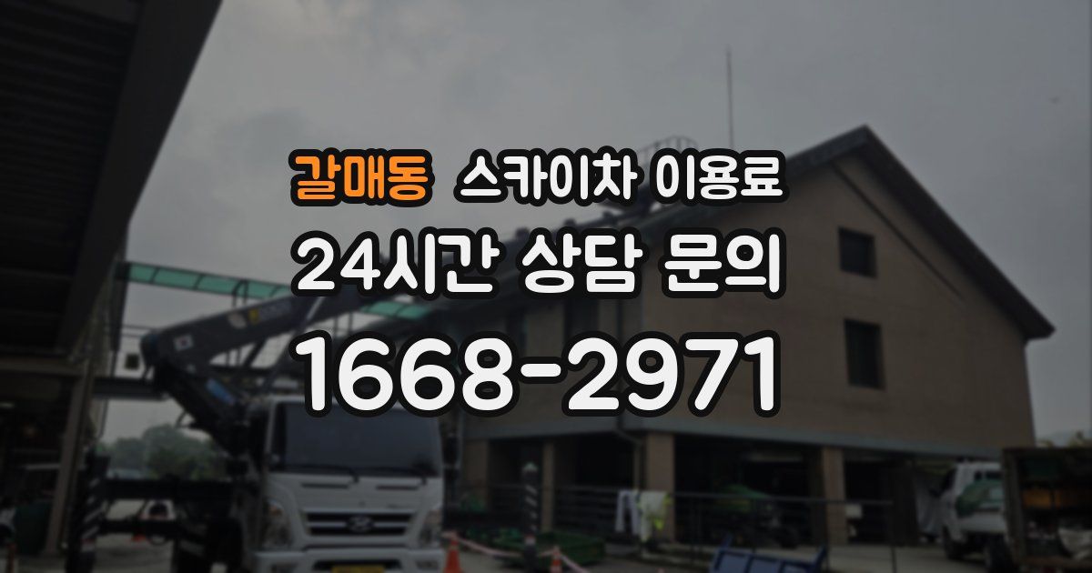 갈매동 스카이차 이용료