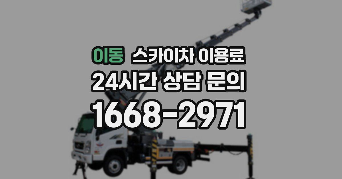 이동 스카이차 이용료