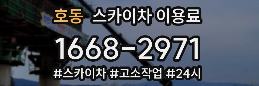 호동 스카이차 이용료