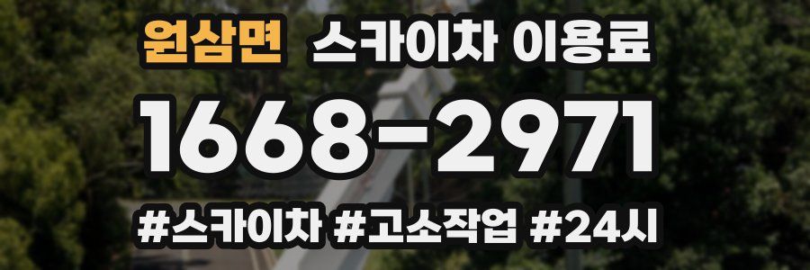 원삼면 스카이차 이용료