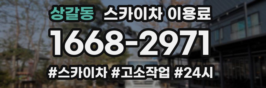 상갈동 스카이차 이용료
