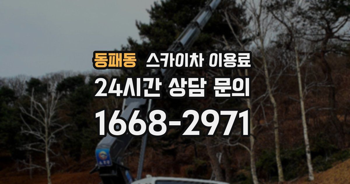 동패동 스카이차 이용료