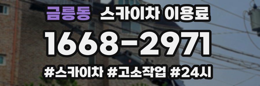 금릉동 스카이차 이용료