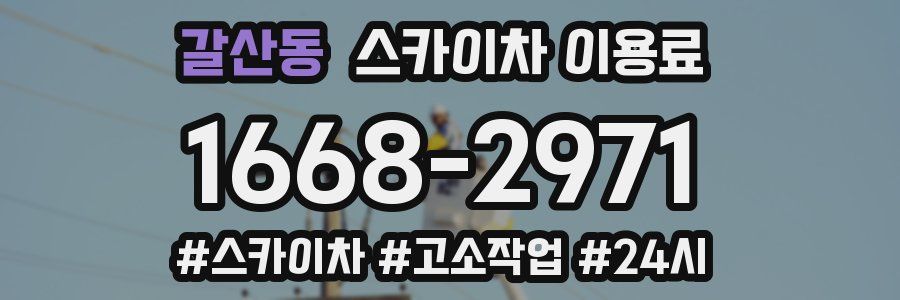 갈산동 스카이차 이용료