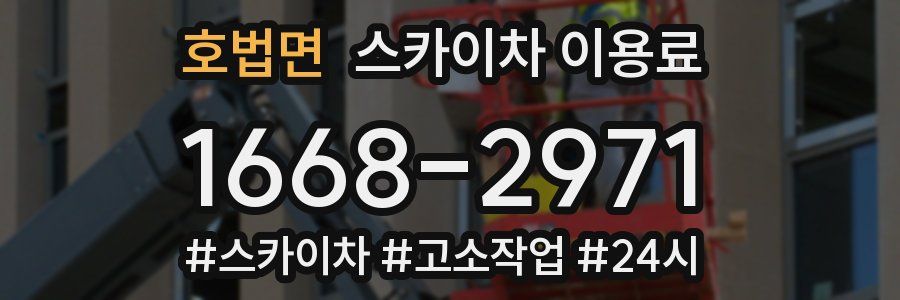 호법면 스카이차 이용료
