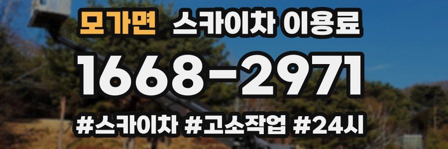 모가면 스카이차 이용료
