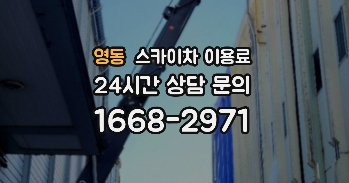 영동 스카이차 이용료