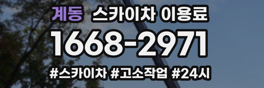 계동 스카이차 이용료