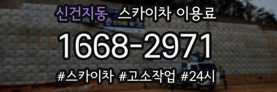 신건지동 스카이차 이용료