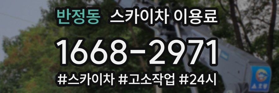 반정동 스카이차 이용료