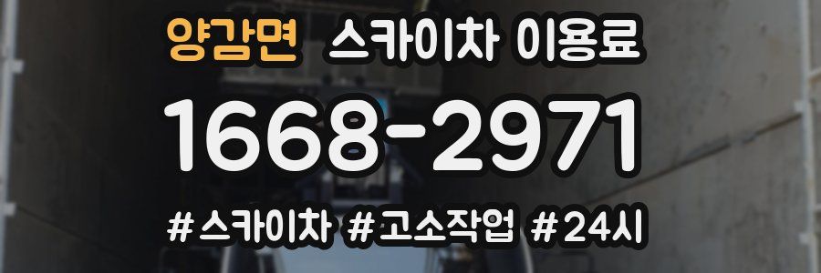 양감면 스카이차 이용료