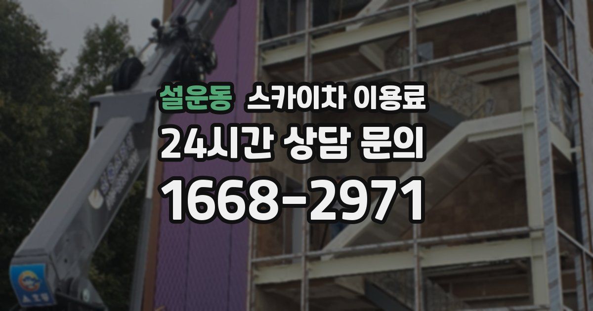 설운동 스카이차 이용료