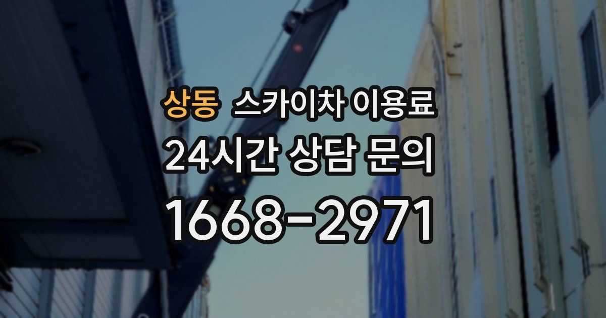 상동 스카이차 이용료