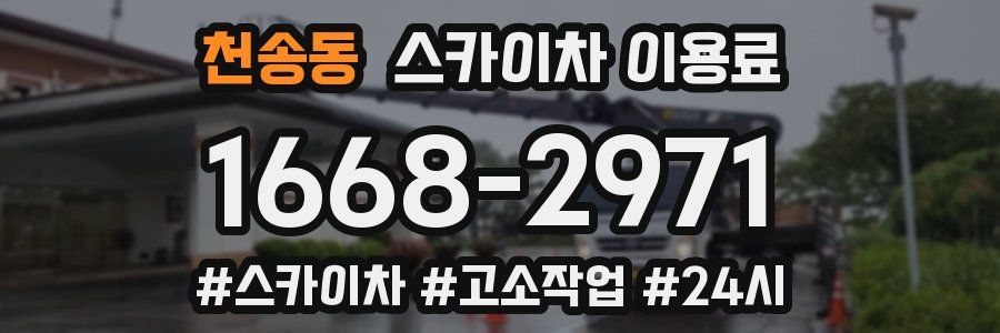 천송동 스카이차 이용료