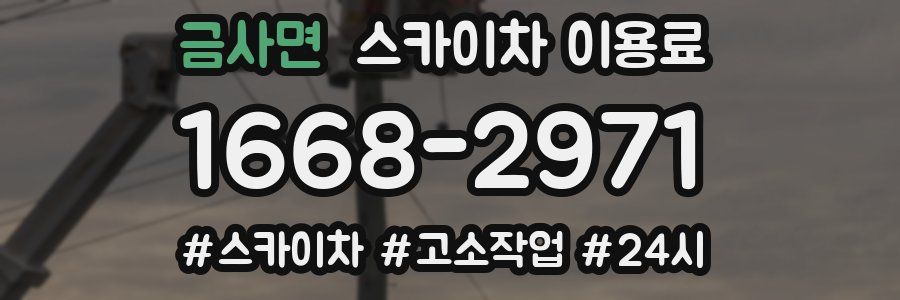 금사면 스카이차 이용료