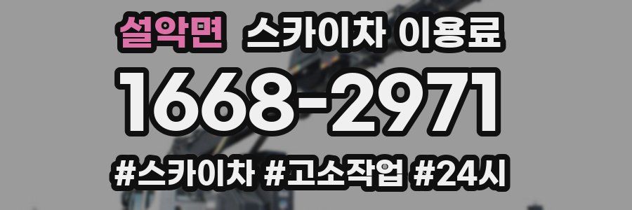 설악면 스카이차 이용료