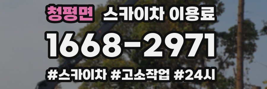 청평면 스카이차 이용료