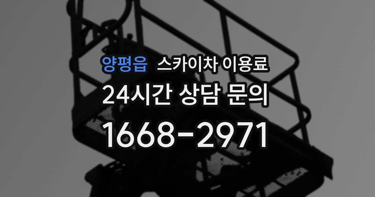 양평읍 스카이차 이용료