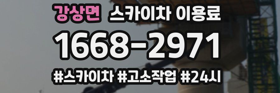 강상면 스카이차 이용료