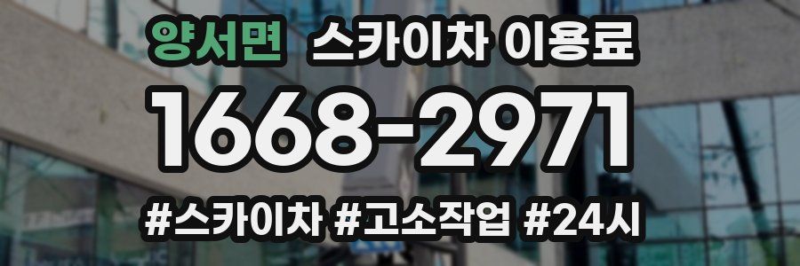 양서면 스카이차 이용료
