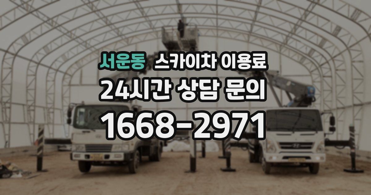 서운동 스카이차 이용료