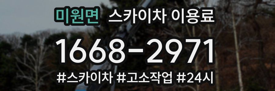 미원면 스카이차 이용료