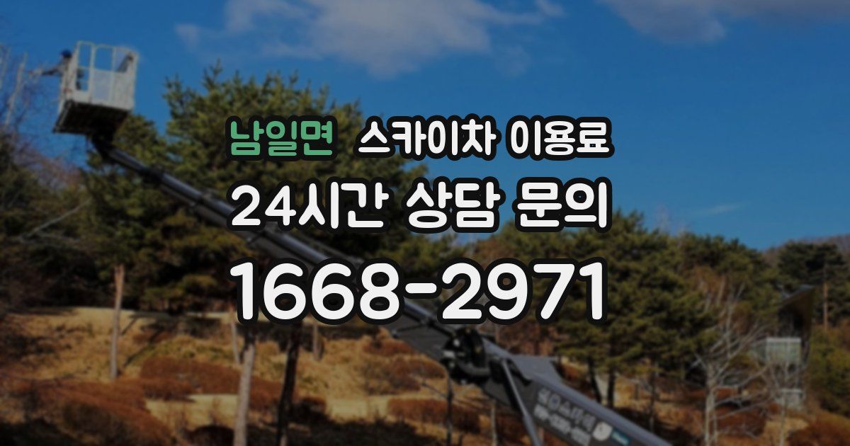 남일면 스카이차 이용료