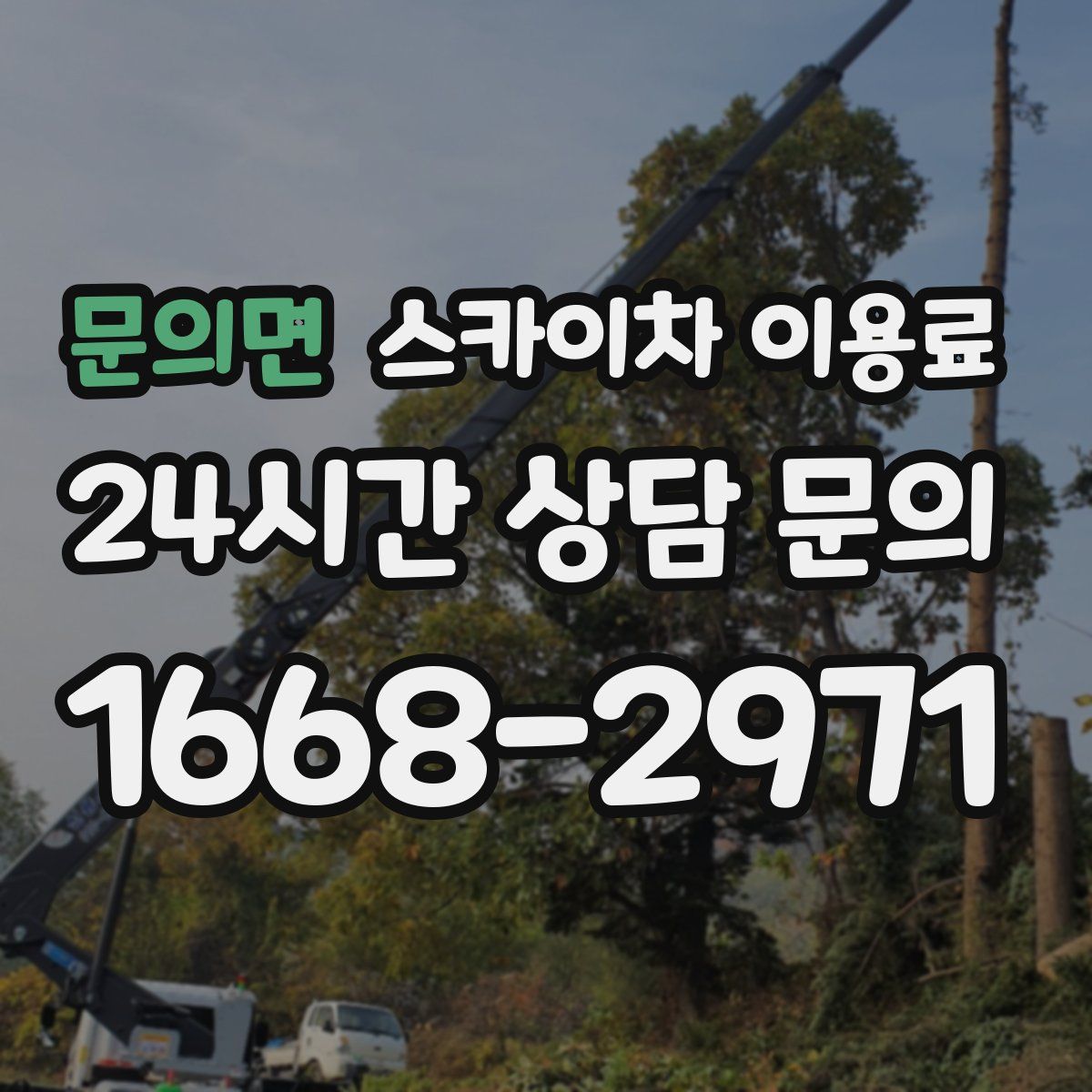 문의면 스카이차 이용료